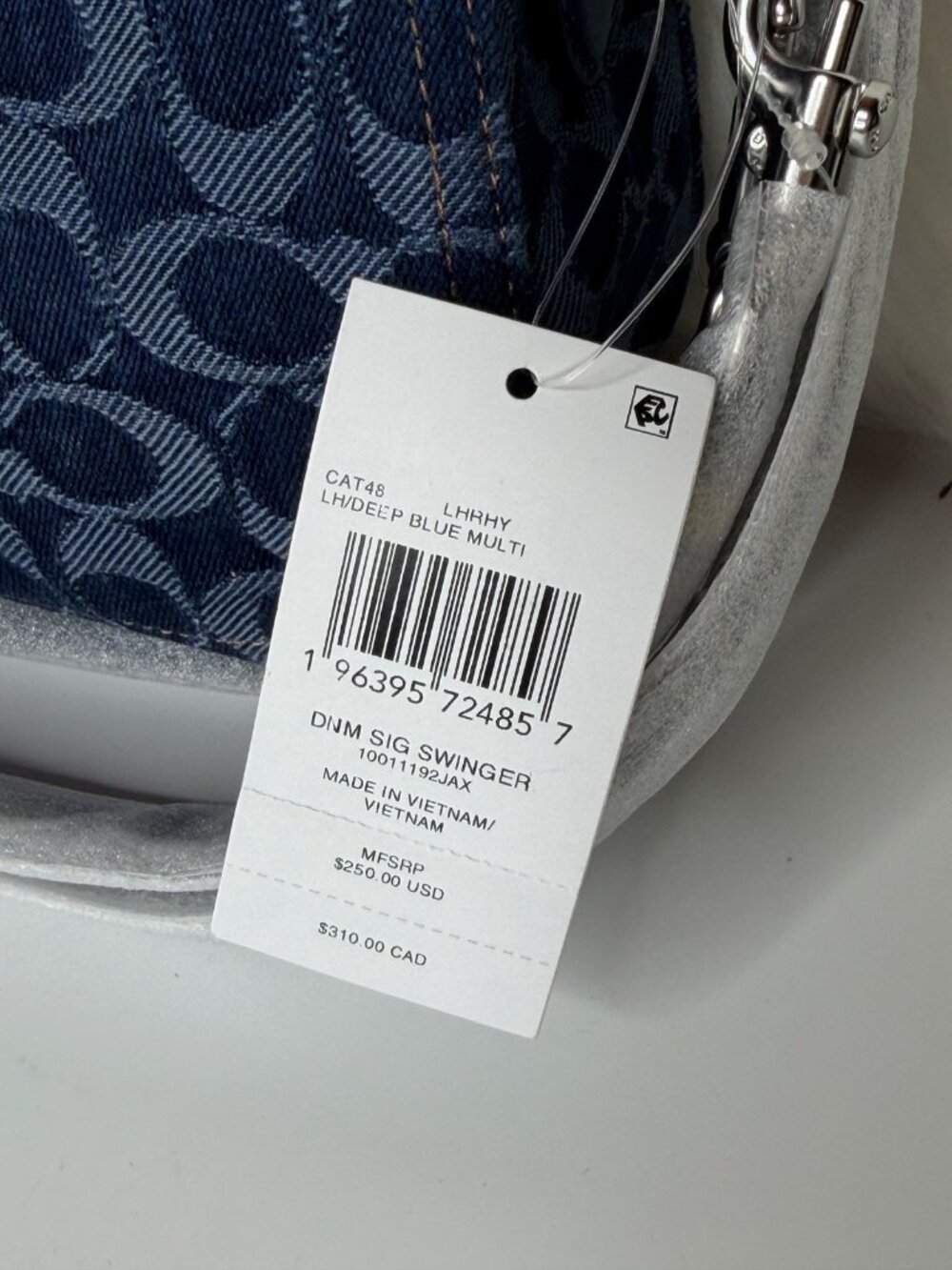 Coach Women’s Mini Swinger Bag 20 in Signature Denim - Picture 8 of 8